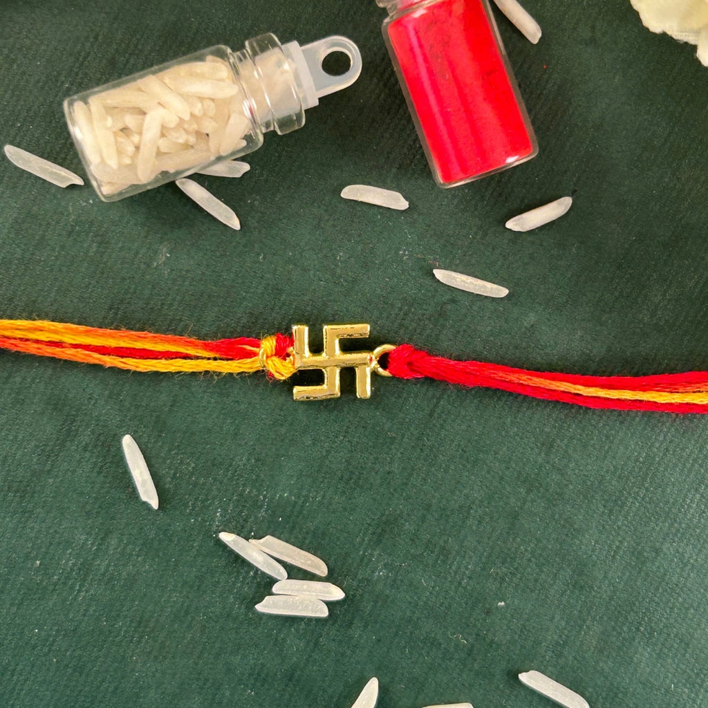 Swastik Silver Rakhi