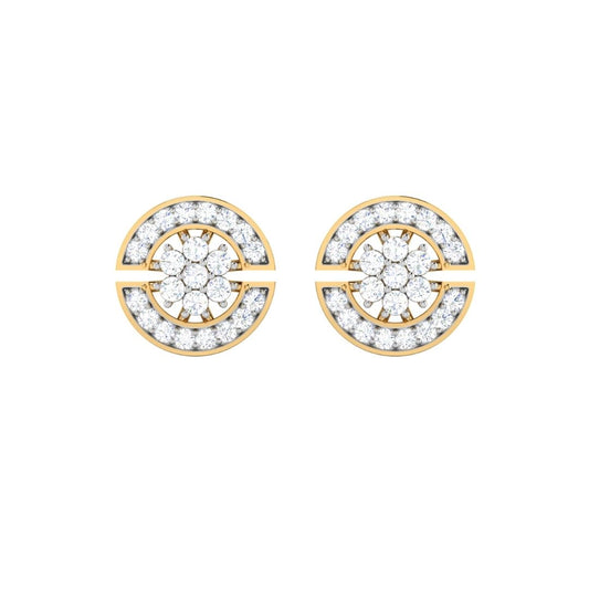 Moon studded earrings