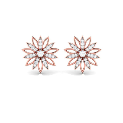 Radiant Bloom Sterling Silver Earrings for Women