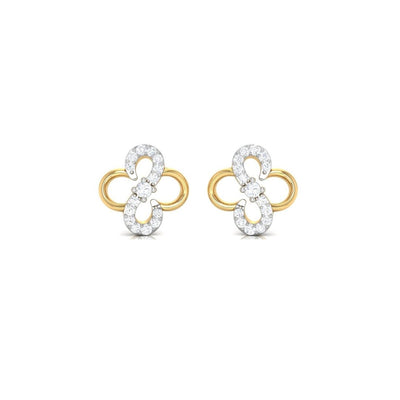 Infinity Floral Rose Gold Sterling Silver Earrings for Women