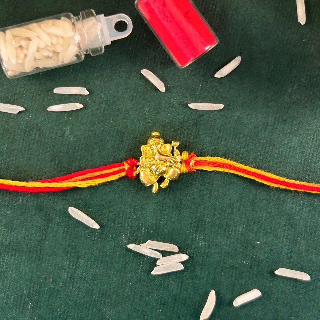 Ganeshji Silver Rakhi