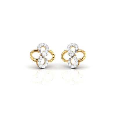 Infinity Floral Rose Gold Sterling Silver Earrings for Women