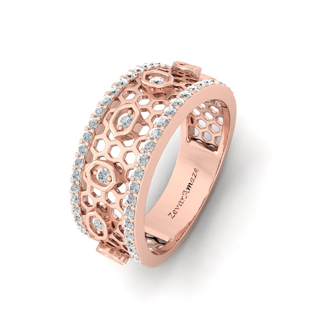 Sunflower Bloom Silver Band Ring for Her