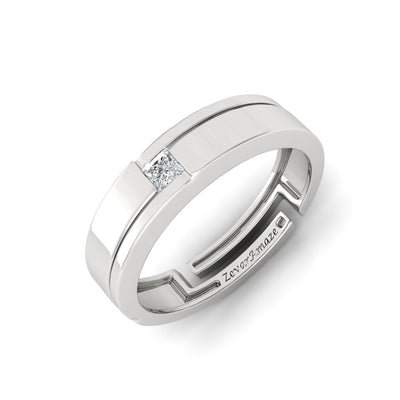 Felix Silver Ring for Men - white