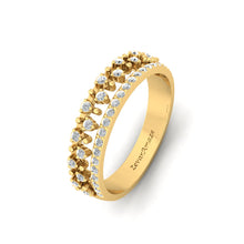 Load image into Gallery viewer, Cheerful Choli Silver Band Ring for Her - Yellow Gold