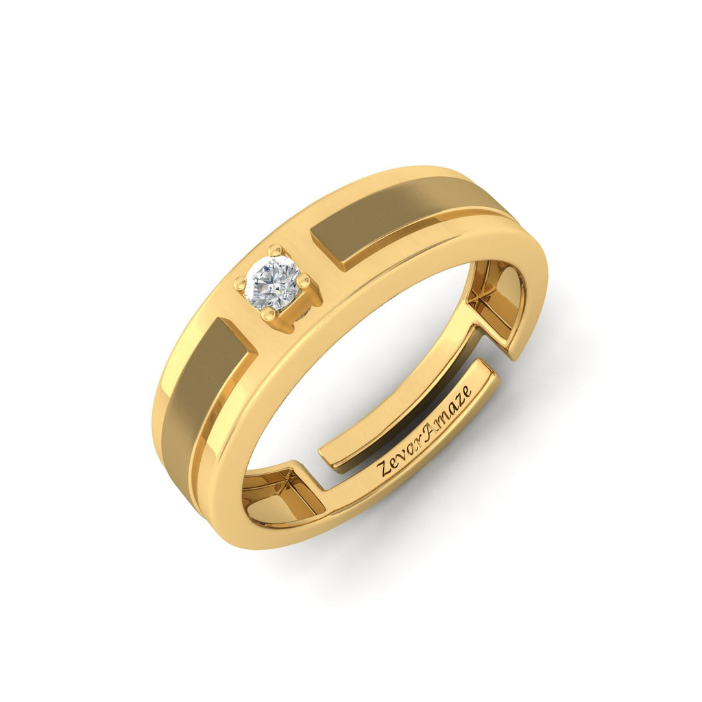 Hadrian Silver Ring for Men - Yellow