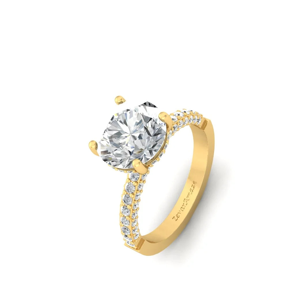 Moissanite Solitaire Sterling Silver Ring