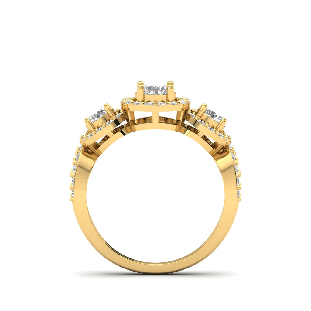 Yulia Diamond Silver Ring for Her