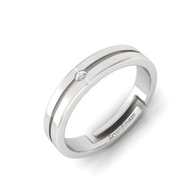 Load image into Gallery viewer, Caius Silver Ring for Men - white