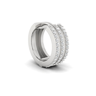 Opis Silver Hoop Earrings For Men