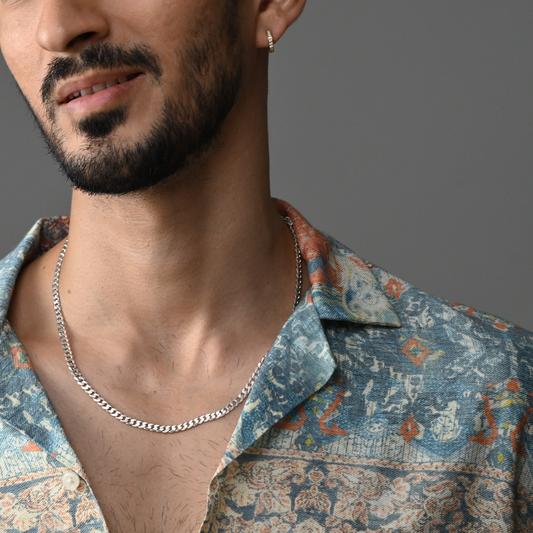 4.5mm Cuban Premium Silver Chain For Men