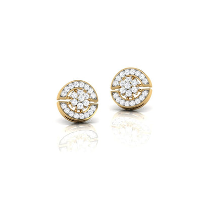 Moon studded earrings