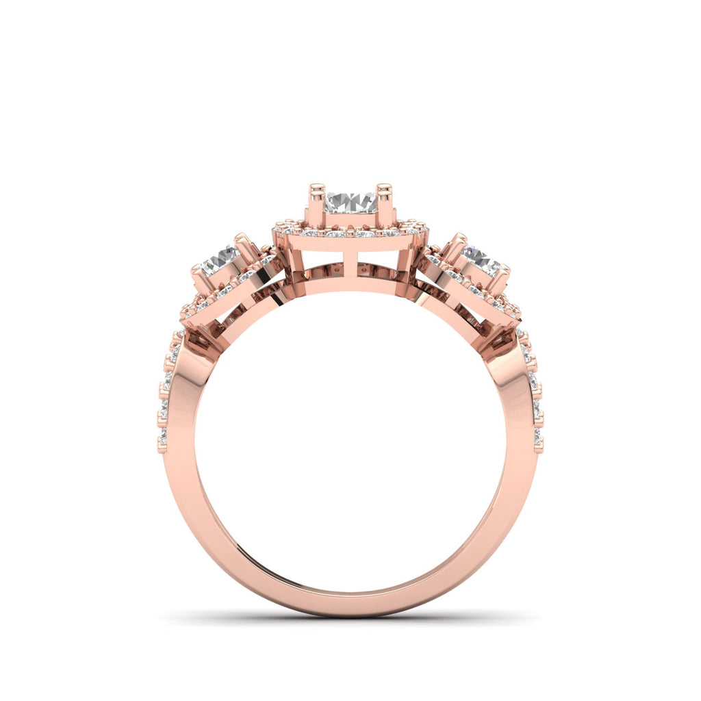 Yulia Diamond Silver Ring for Her