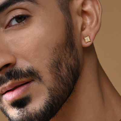 Adras Silver Earrings for Men (1 PC ONLY)