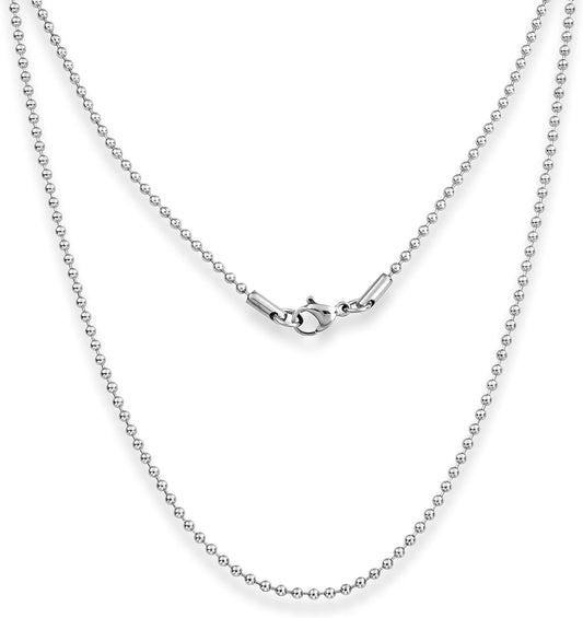 Bead Silver Chain For Men - Zevar amaze