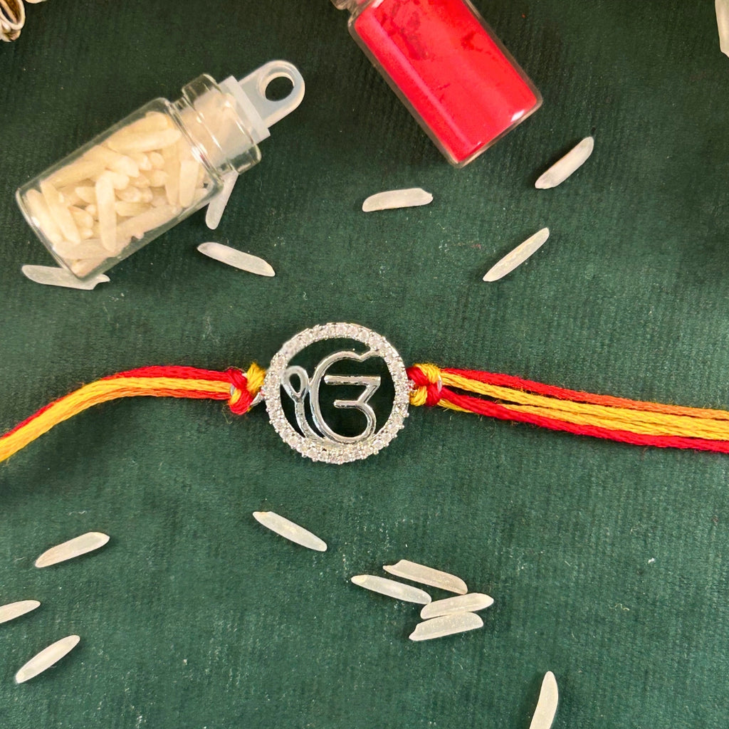 Ek Onkar Silver Rakhi