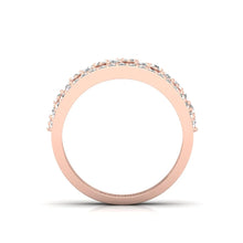 Load image into Gallery viewer, front view of rose gold ring