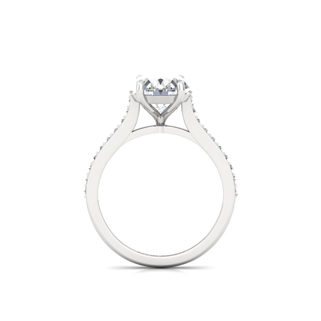 Oval Cz Solitaire Ring