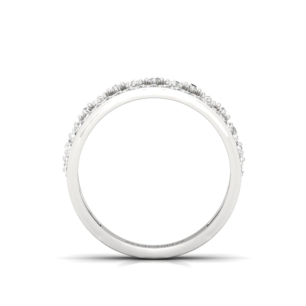 front view of Silver ring for her