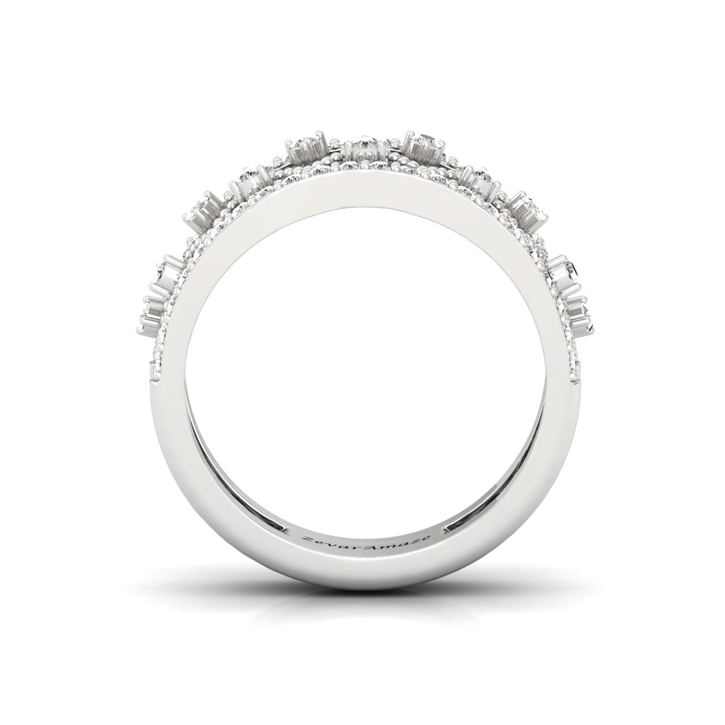 Front view of Silver Ring for her