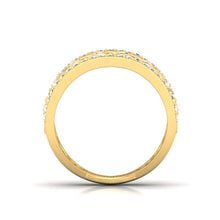 Load image into Gallery viewer,  Yellow Gold Silver RIng for Women - SIde View