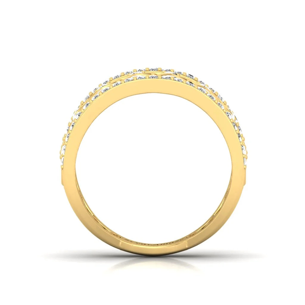 Sterling Silver Moissanite Diamond Band