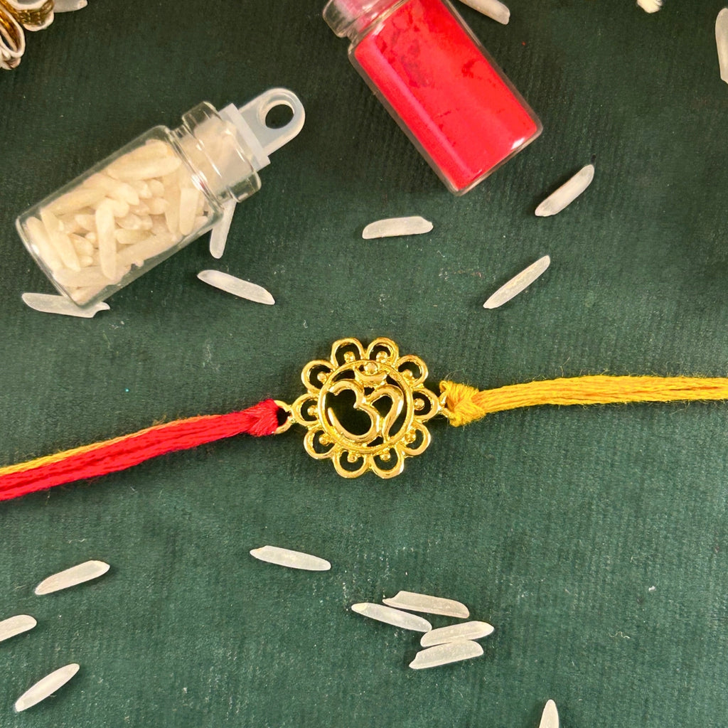 F- OM Silver Rakhi
