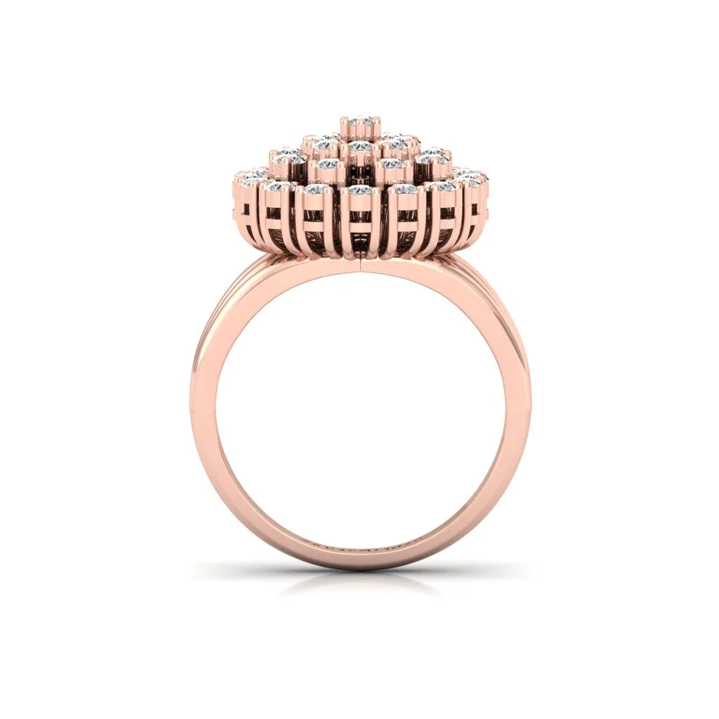 Front View OF Moissanite Diamond Ring