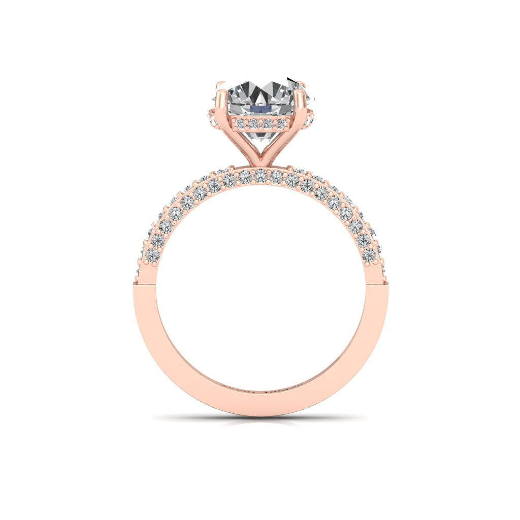 Side View of Solitaire ring- Rose Gold