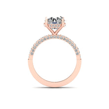 Load image into Gallery viewer, Side View of Solitaire ring- Rose Gold