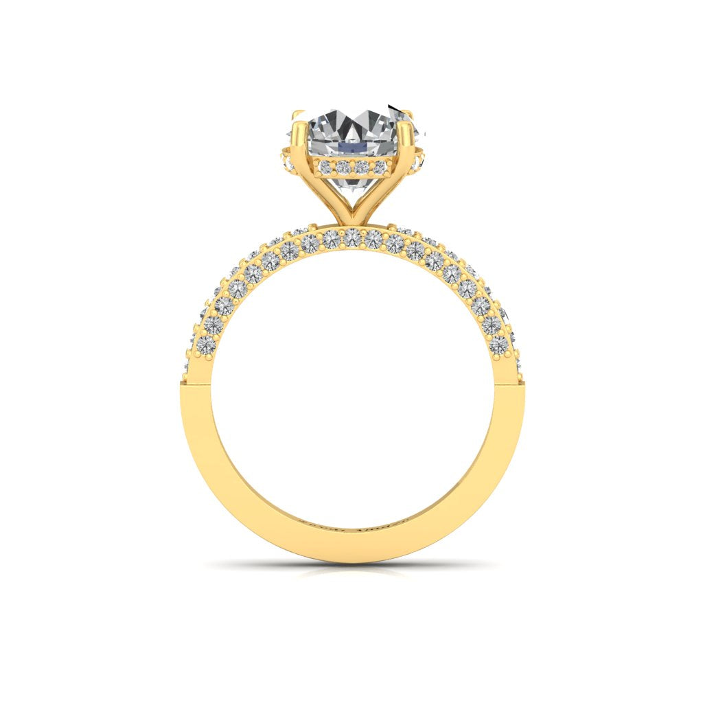 Side View of Solitaire ring- Yellow Gold