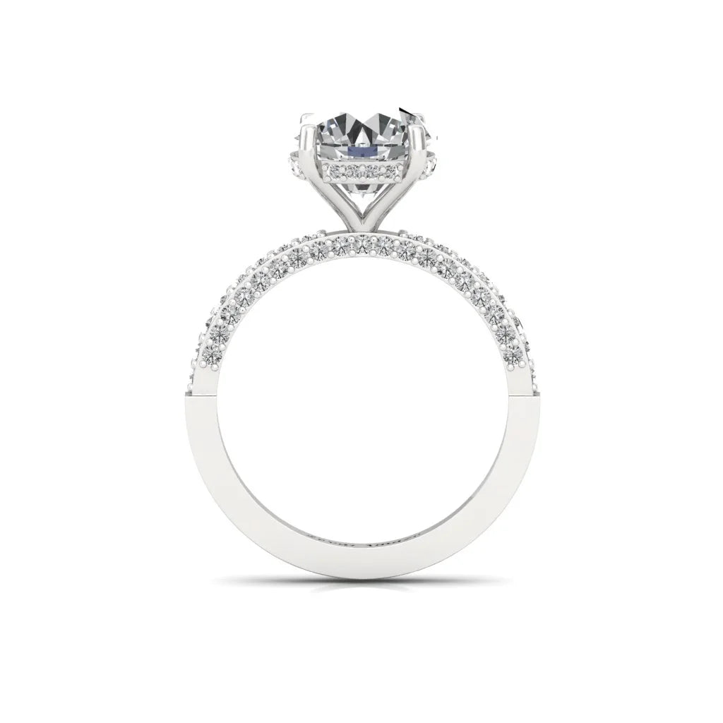 Moissanite Solitaire Sterling Silver Ring