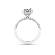 Load image into Gallery viewer, Side View of Solitaire ring - White Gold