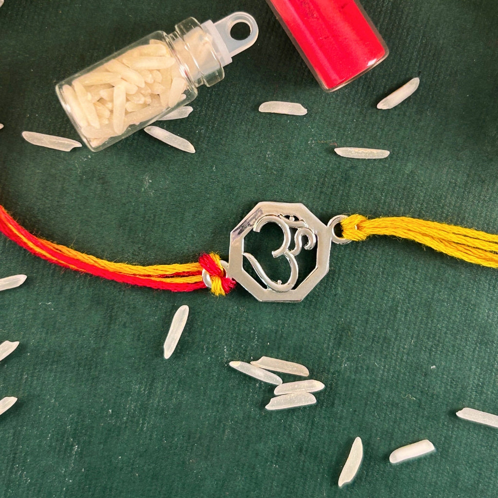 OC- OM Silver Rakhi