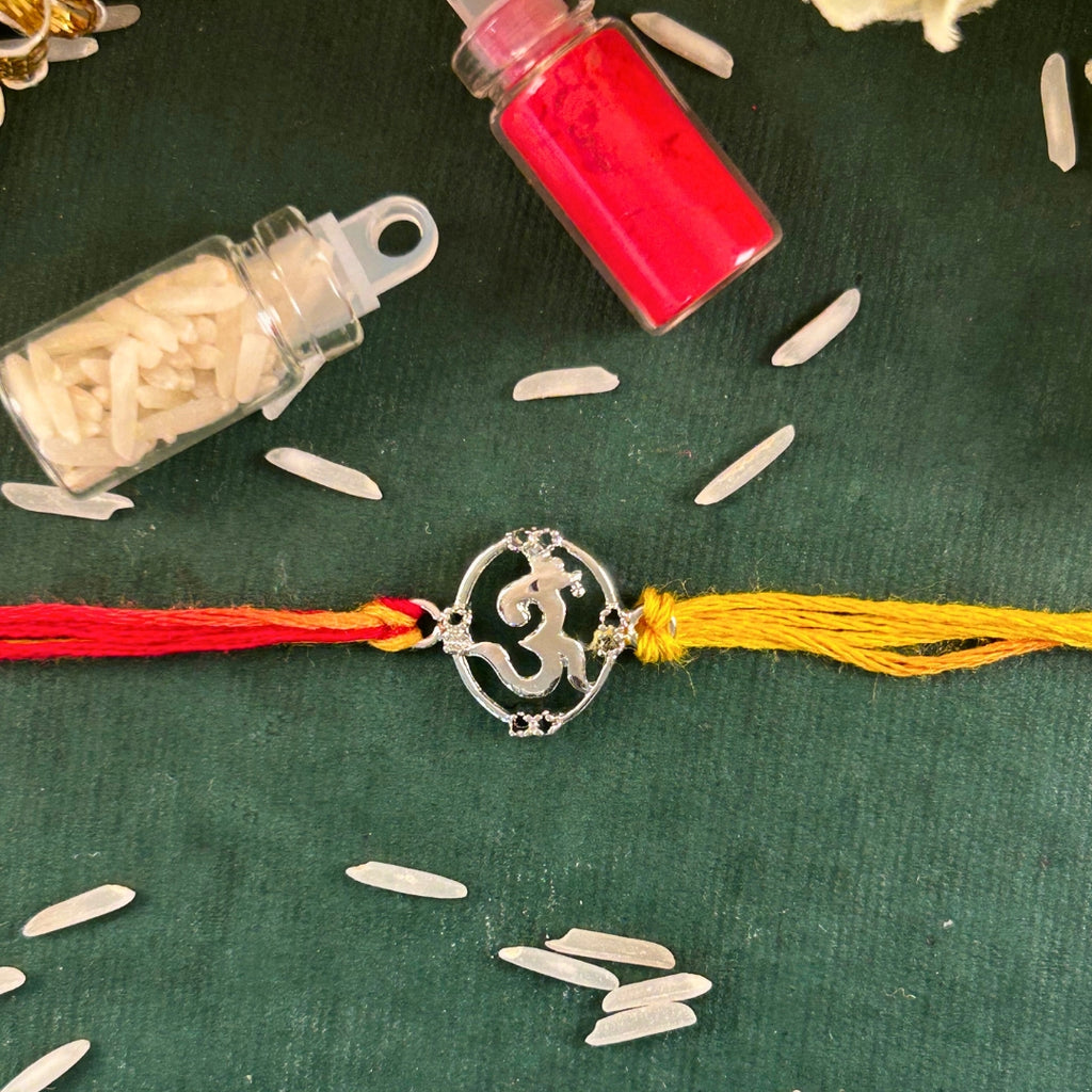 O- OM Silver Rakhi