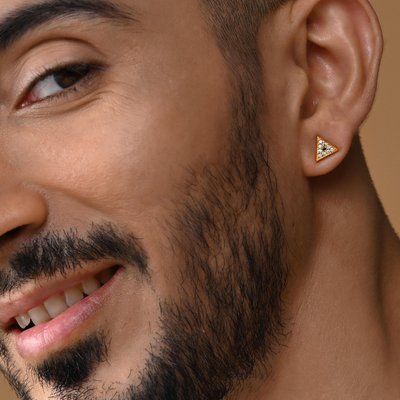 Orion Ear Silver Stud For Men (1 PC ONLY)
