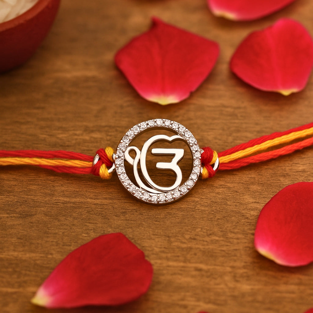 Ek Onkar Silver Rakhi