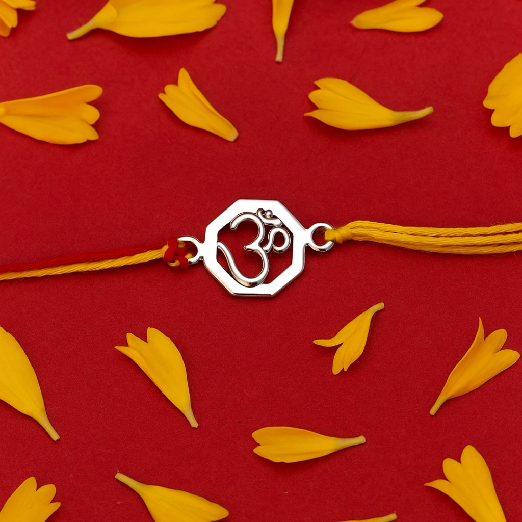 OC- OM Silver Rakhi