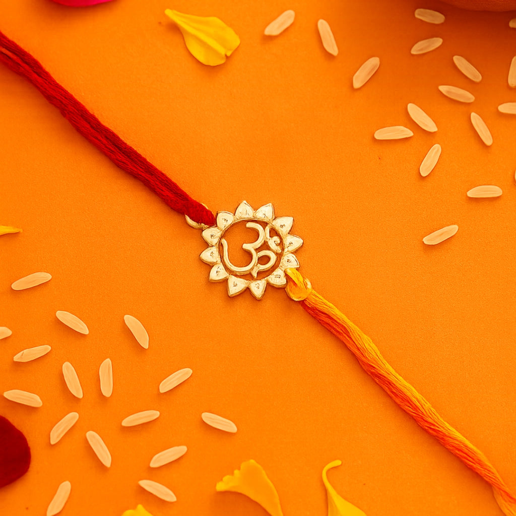 FL- OM Silver Rakhi