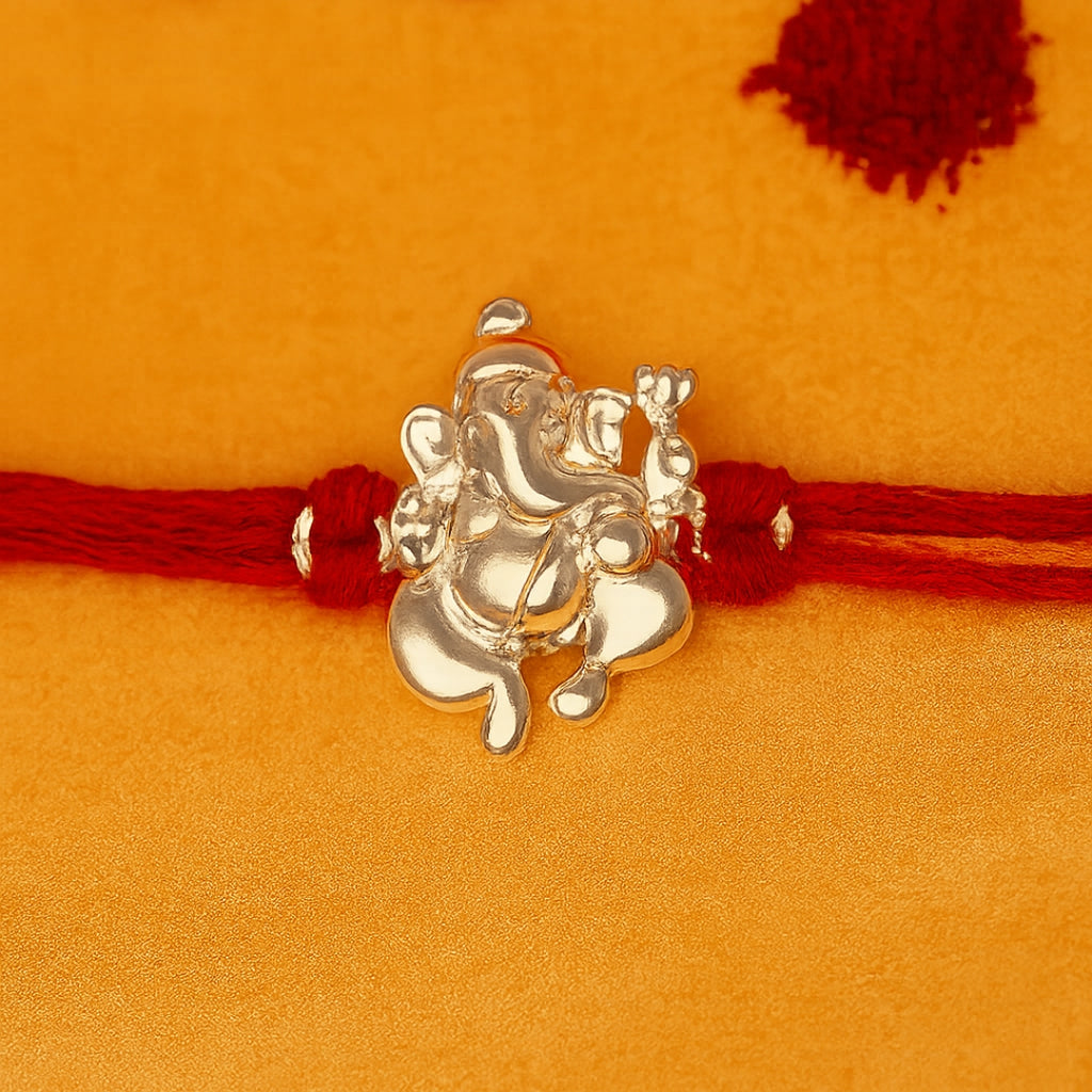 PL- Ganeshji Silver Rakhi
