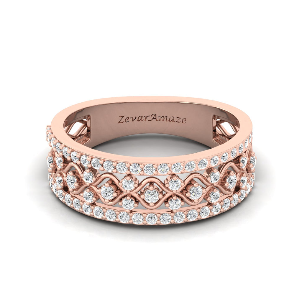 Zevar Amaze Silver ring for Women - Rose Gold
