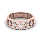 Saubhagya Swirl Silver  Band Ring  for Her