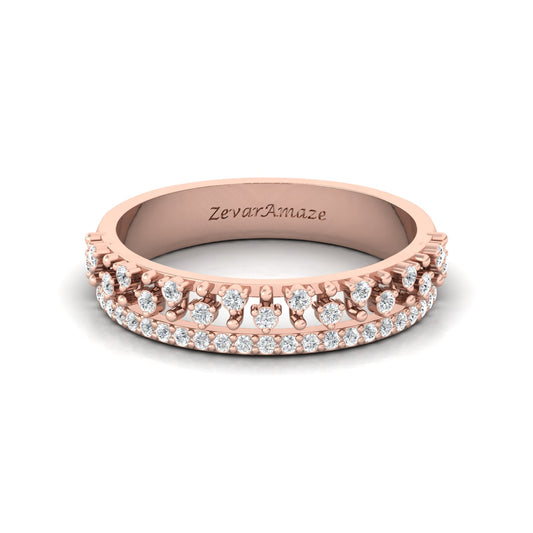 Zevar Amaze Silver Ring for Her - Rose Gold