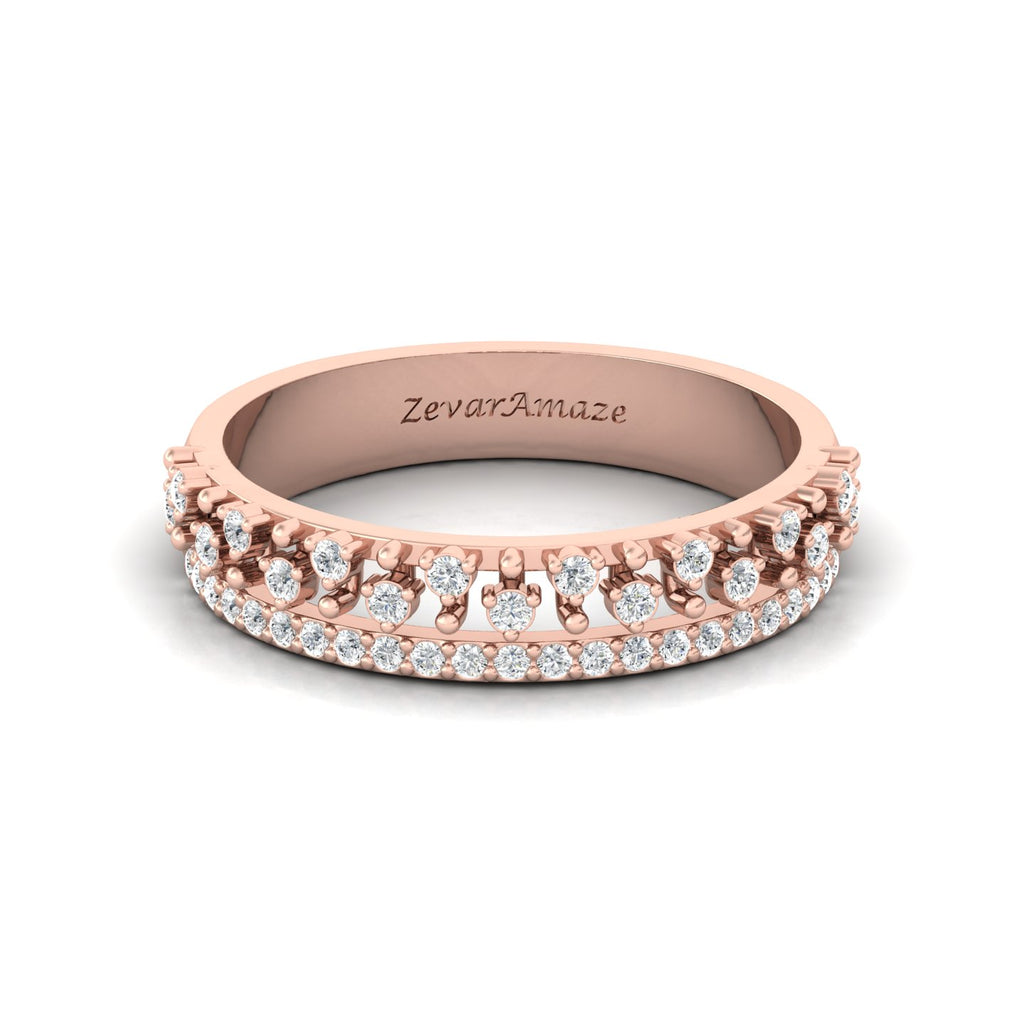 Zevar Amaze Silver Ring for Her - Rose Gold