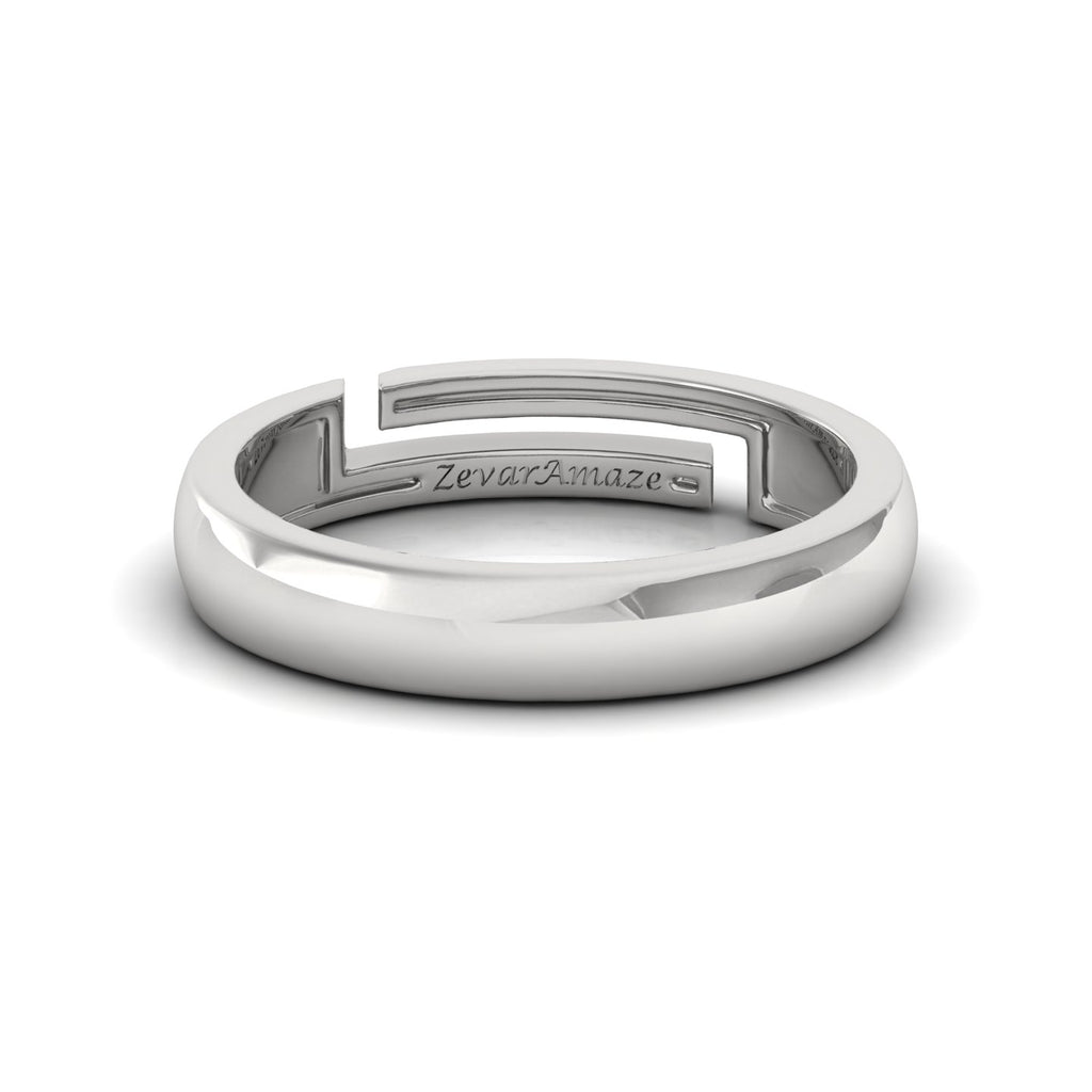 Zevar Amaze Silver ring for him- White