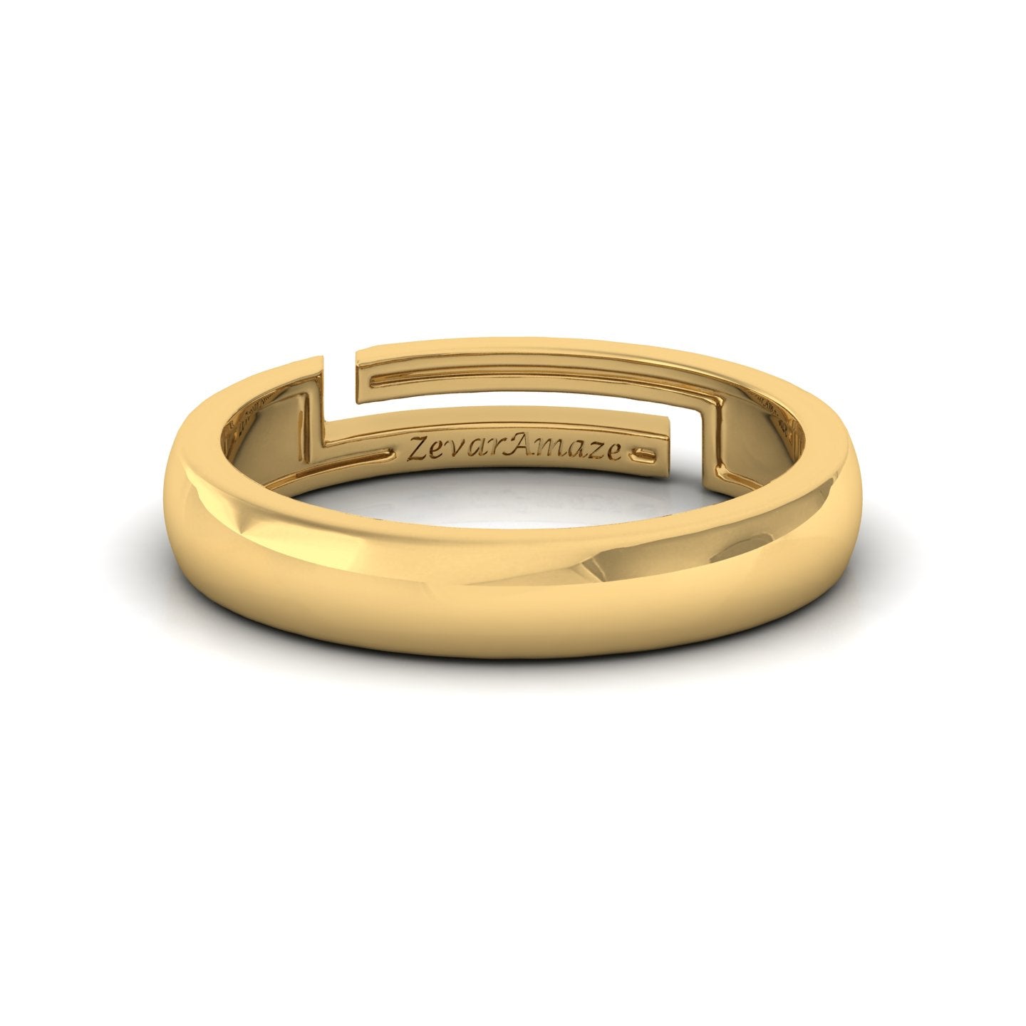 Zevar Amaze Silver ring for him - Yellow
