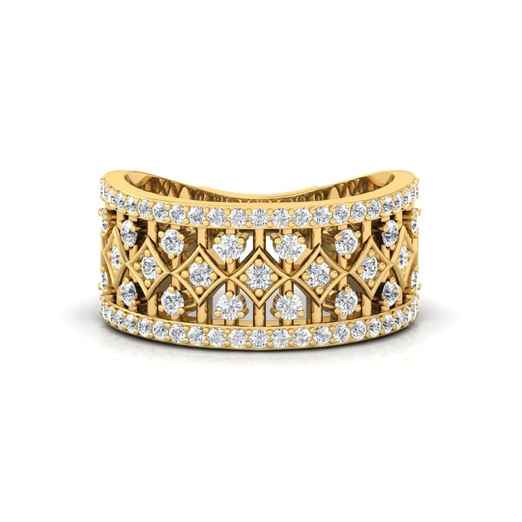 Sterling Silver Moissanite Diamond Band