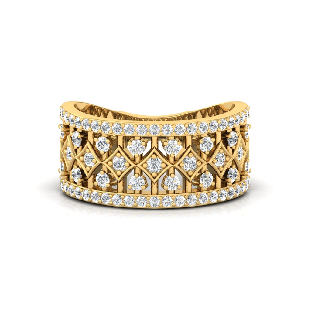 Yellow Gold Silver RIng for Women - zevar amaze
