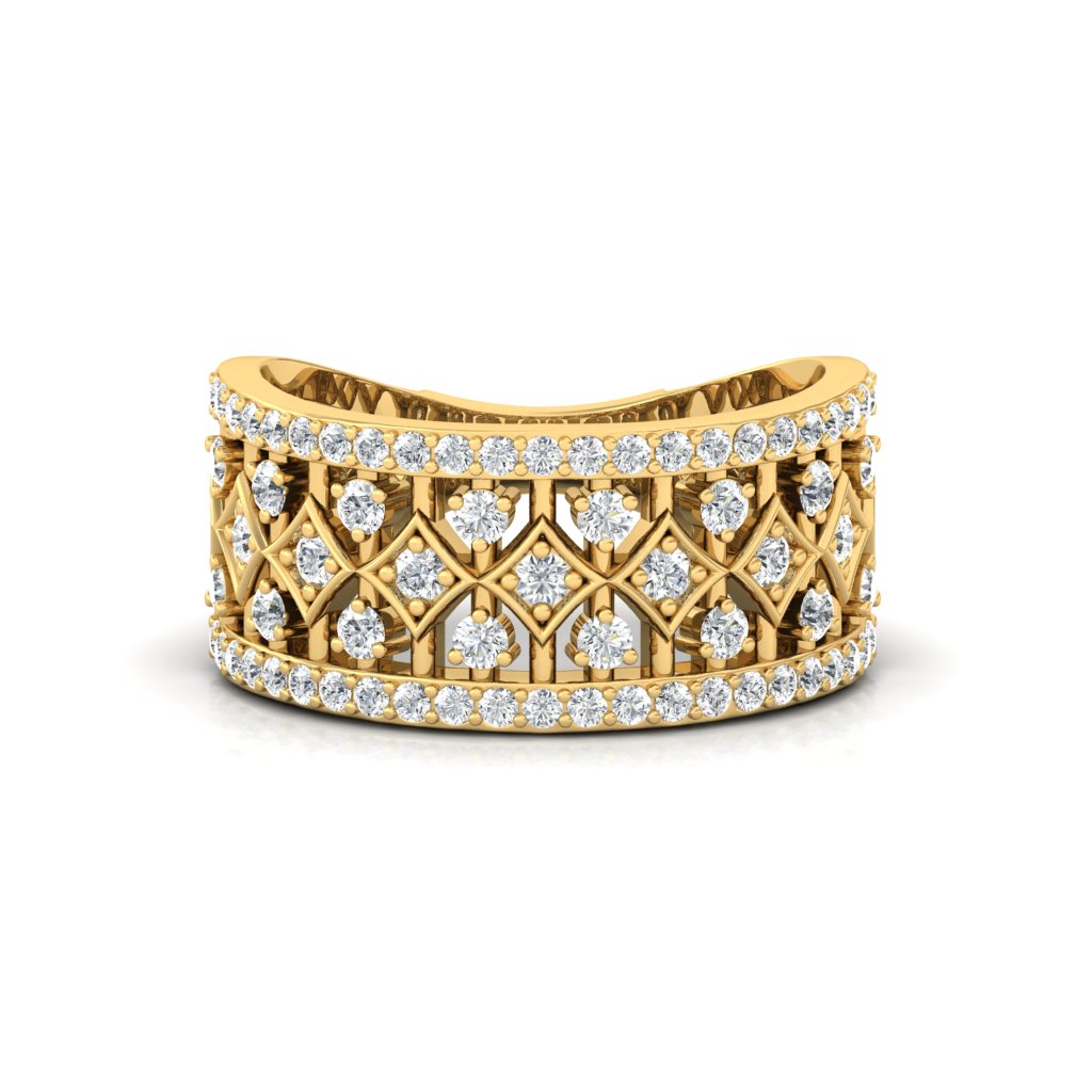  Yellow Gold Silver RIng for Women - zevar amaze