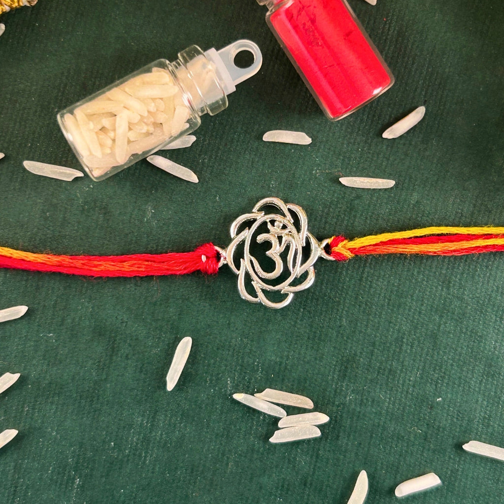 TH- OM Silver Rakhi